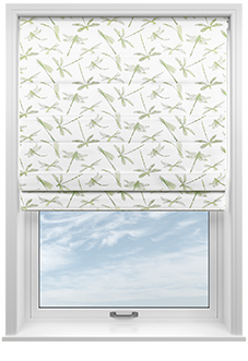 Dragonflies, Green - Roman Blind